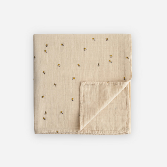 Mushie - Organic Cotton Muslin Swaddle Blanket (4 Styles)