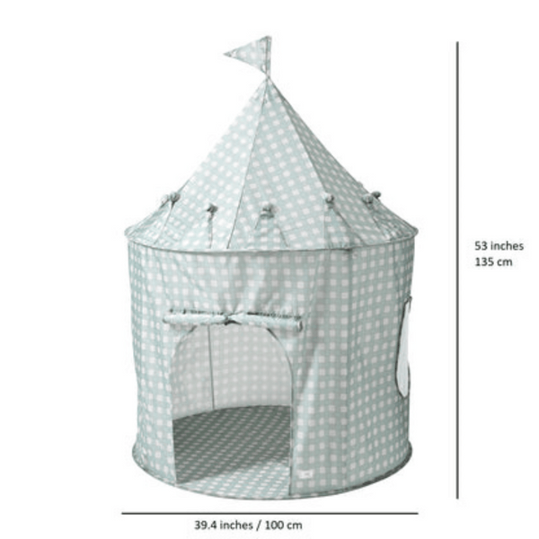 3 Sprouts - Children's Play Tent - Gingham Blue