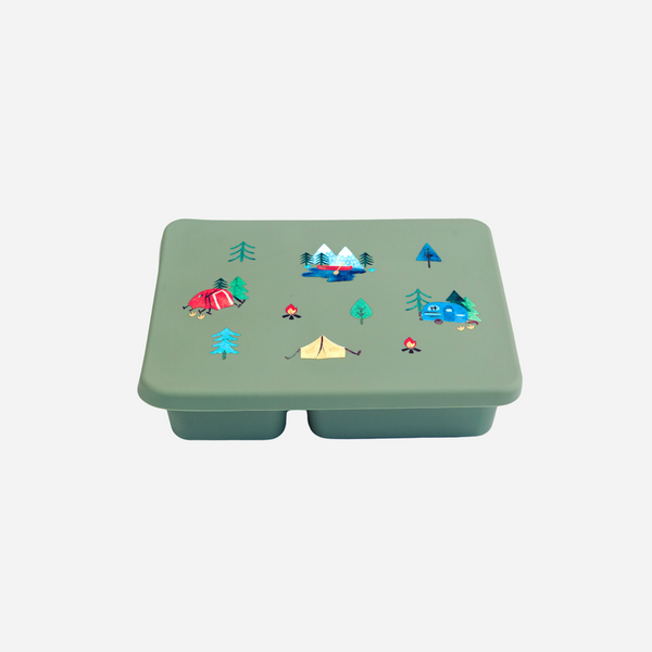 Austin Baby Co - Silicone Bento Box - Camper / Sage Green