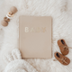 Fox & Fallow - Gold-Foil Linen Baby Book with Box- Biscuit
