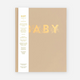 Fox & Fallow - Gold-Foil Linen Baby Book with Box- Biscuit