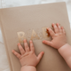 Fox & Fallow - Gold-Foil Linen Baby Book with Box- Biscuit