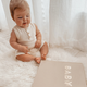 Fox & Fallow - Gold-Foil Linen Baby Book with Box- Biscuit