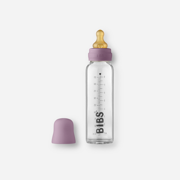 BIBS - Glass Baby Bottle Complete Set 225ml - Mauve