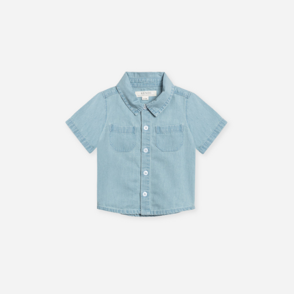 Colored Organics - Graham Chambray Collared Button Down Shirt
