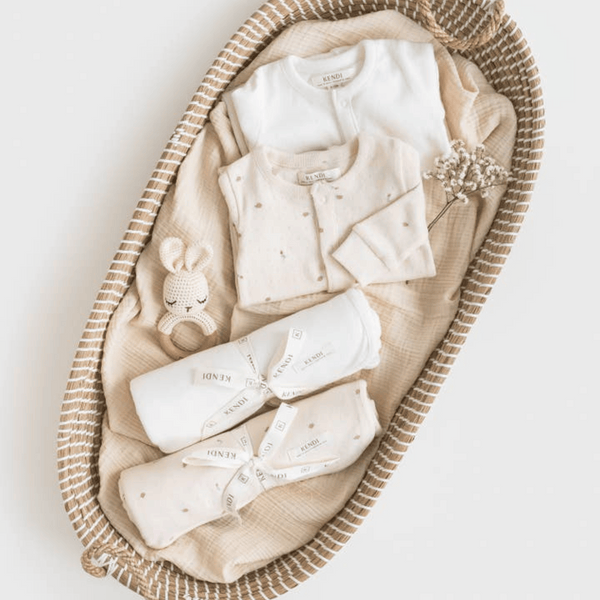Colored Organics - Organic Pointelle Swaddle Blanket - Pia Floral
