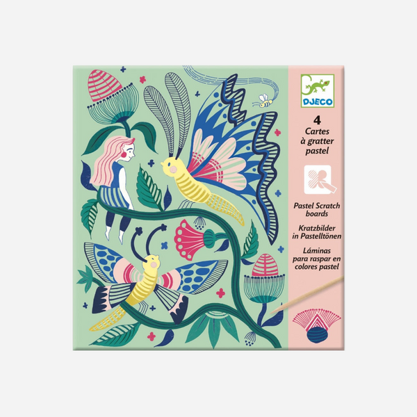 Djeco - Fantasy Garden Scratch Card Activity Set