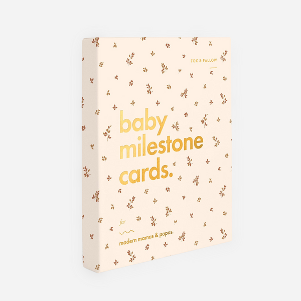 Fox & Fallow - Gold-Foil Baby Milestone Cards - Broderie