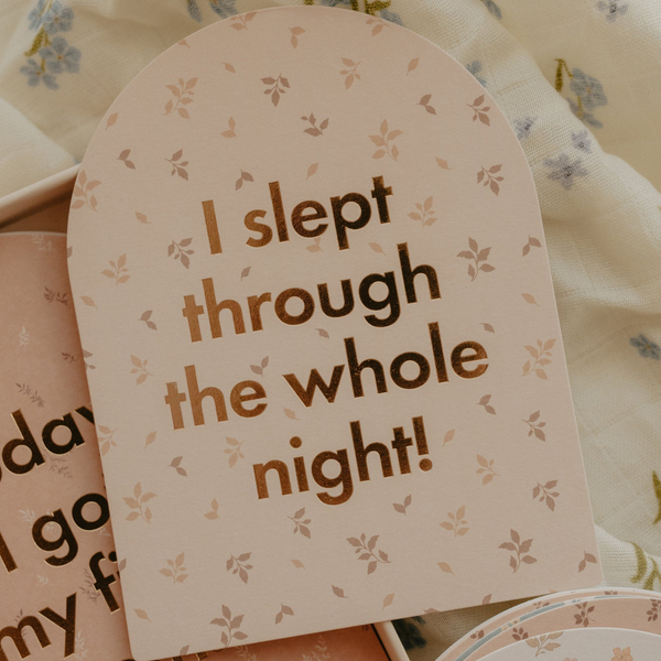 Fox & Fallow - Gold-Foil Baby Milestone Cards - Broderie