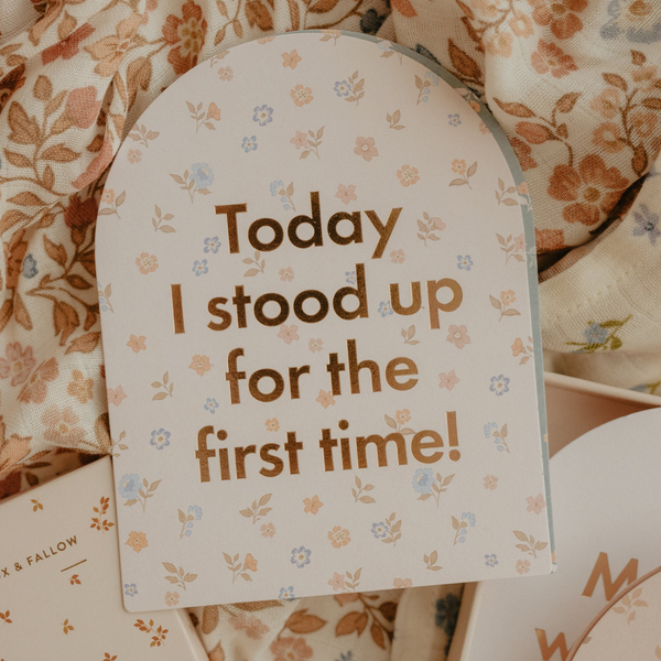 Fox & Fallow - Gold-Foil Baby Milestone Cards - Broderie