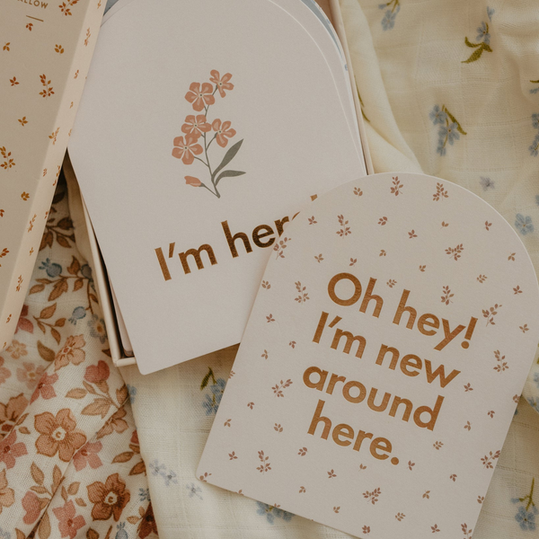 Fox & Fallow - Gold-Foil Baby Milestone Cards - Broderie