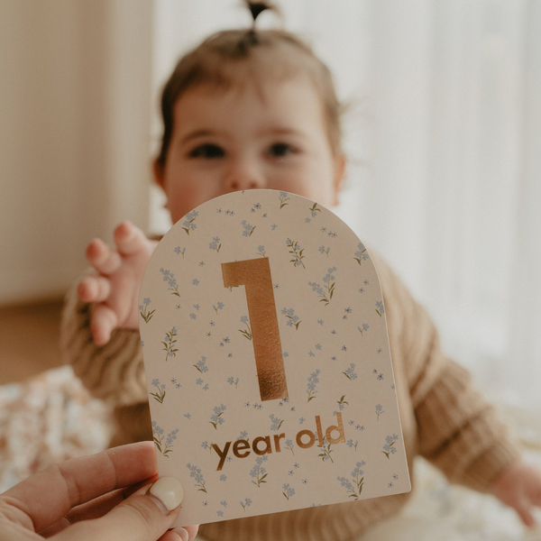 Fox & Fallow - Gold-Foil Baby Milestone Cards - Broderie
