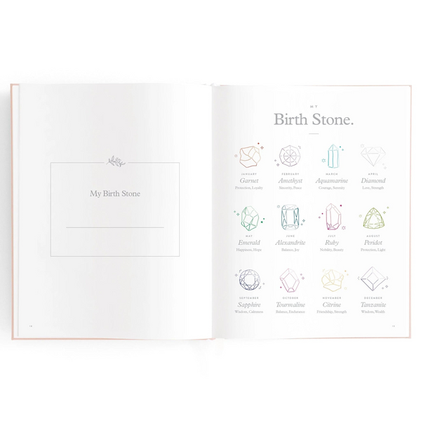 Fox & Fallow - Gold-Foil Linen Baby Book with Box - Broderie