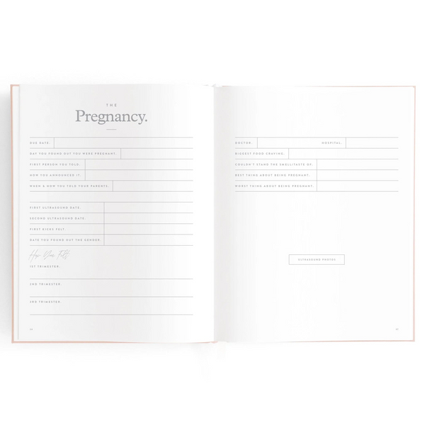 Fox & Fallow - Gold-Foil Linen Baby Book with Box - Broderie