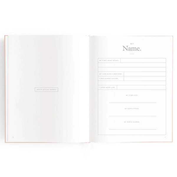 Fox & Fallow - Gold-Foil Linen Baby Book with Box - Broderie