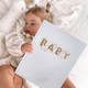 Fox & Fallow - Gold-Foil Linen Baby Book - Powder Boxed