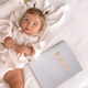 Fox & Fallow - Gold-Foil Linen Baby Book with Box - Powder