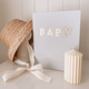 Fox & Fallow - Gold-Foil Linen Baby Book with Box - Powder