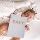 Fox & Fallow - Gold-Foil Linen Baby Book with Box - Powder