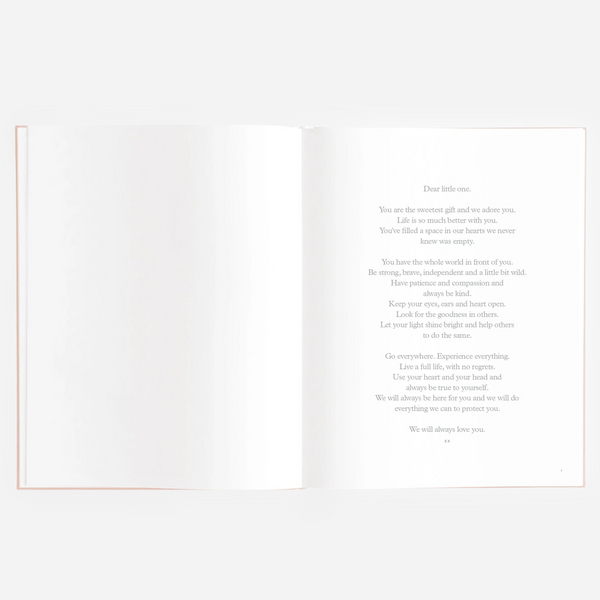 Fox & Fallow - Gold-Foil Linen Baby Book - Rose Boxed