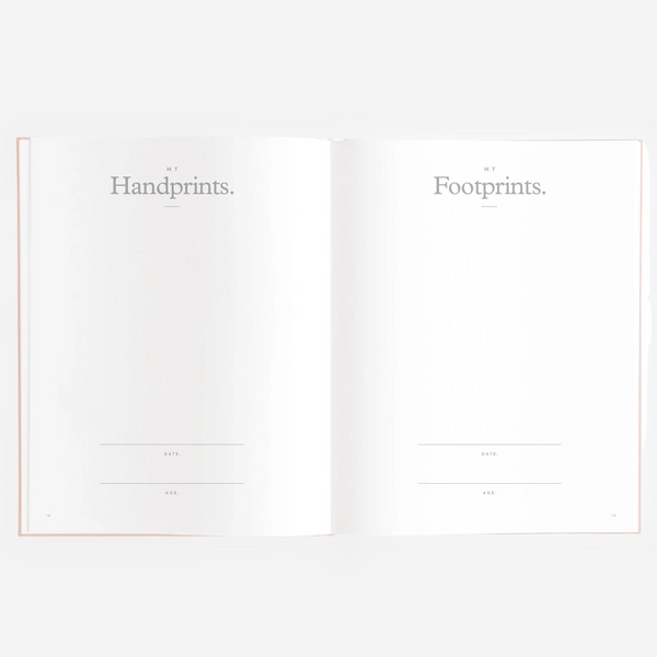 Fox & Fallow - Gold-Foil Linen Baby Book - Rose Boxed
