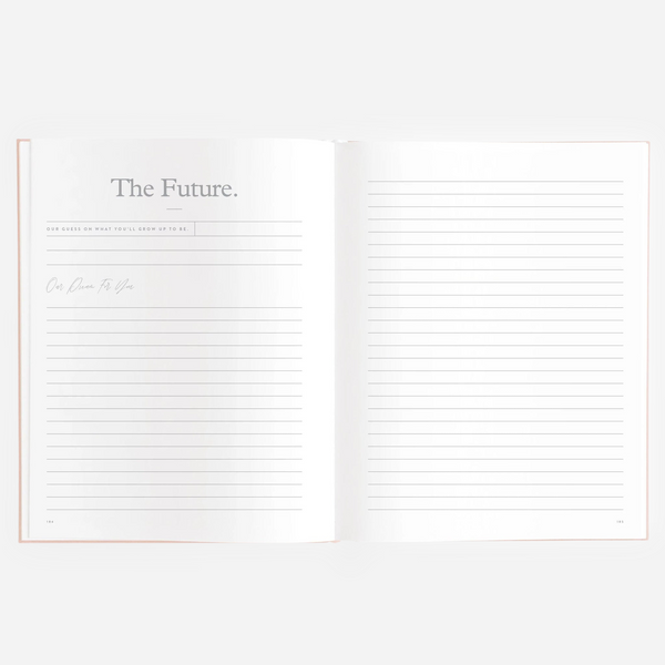 Fox & Fallow - Gold-Foil Linen Baby Book - Rose Boxed