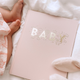 Fox & Fallow - Gold-Foil Linen Baby Book - Rose Boxed