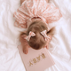 Fox & Fallow - Gold-Foil Linen Baby Book - Rose Boxed