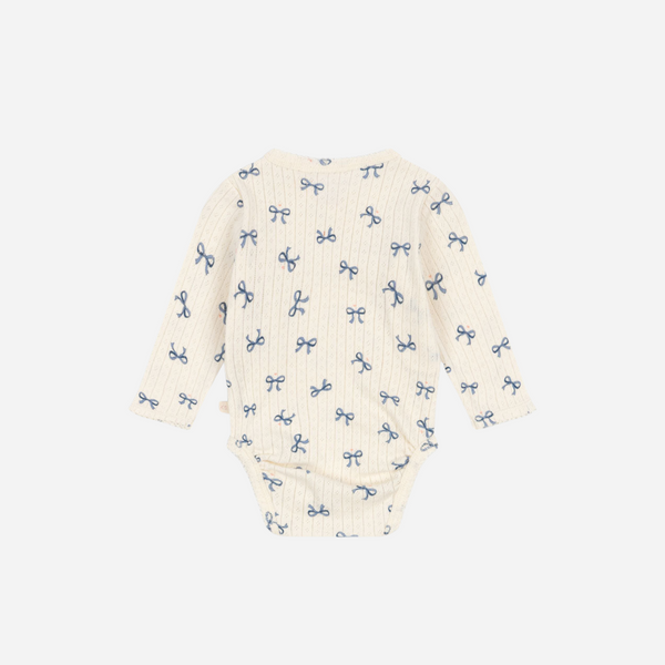 Konges Sløjd - Minnie Newborn Bodysuit - Bow Bleu