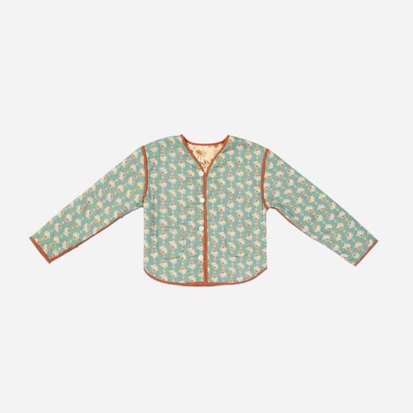 Lali - Reversible Jacket - Autumn Floral Print/Fall Block Print