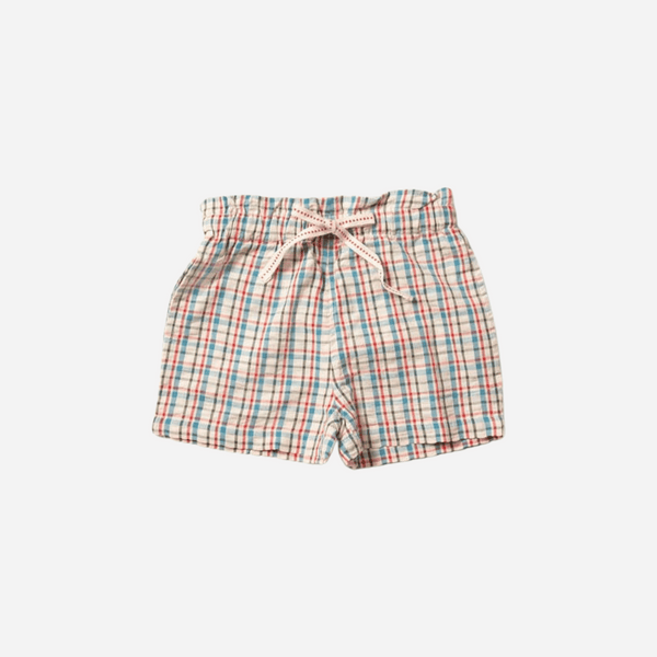 Little Green Radicals - Checked Seersucker By the Sea Shorts