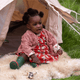 Little Green Radicals - Little Rabbits Ruffle Romper