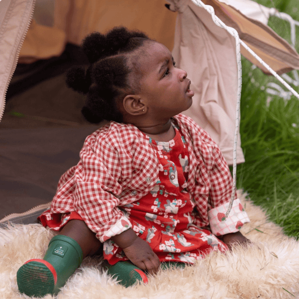 Little Green Radicals - Little Rabbits Ruffle Romper