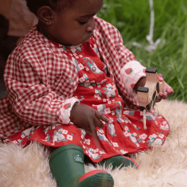 Little Green Radicals - Little Rabbits Ruffle Romper