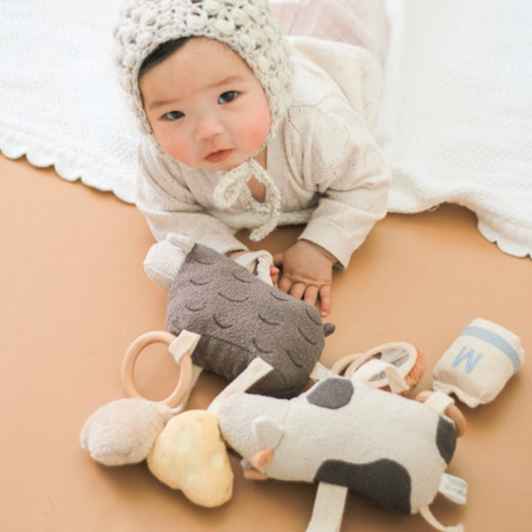 Little Lamb Kind - Moo Moo Cow Dangling Rattles