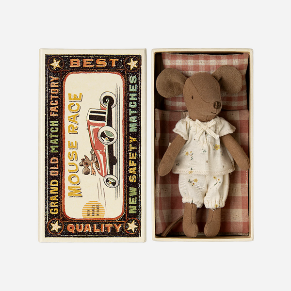 Maileg - Big Sister, Mouse in Matchbox - Pyjamas