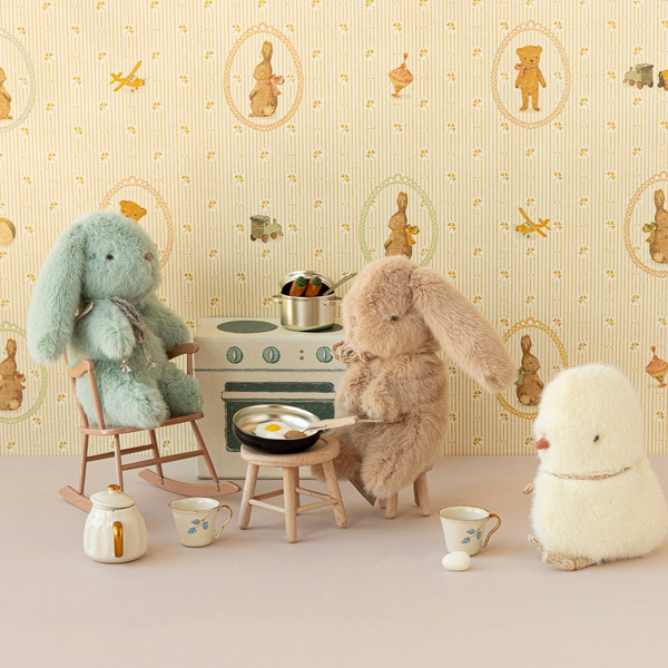 Maileg - Bunny Plush, Mini - Mint and Cream Peach