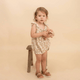 Makemake Organics - Organic Tie Shoulder Bubble Romper - Tuscan Bloom