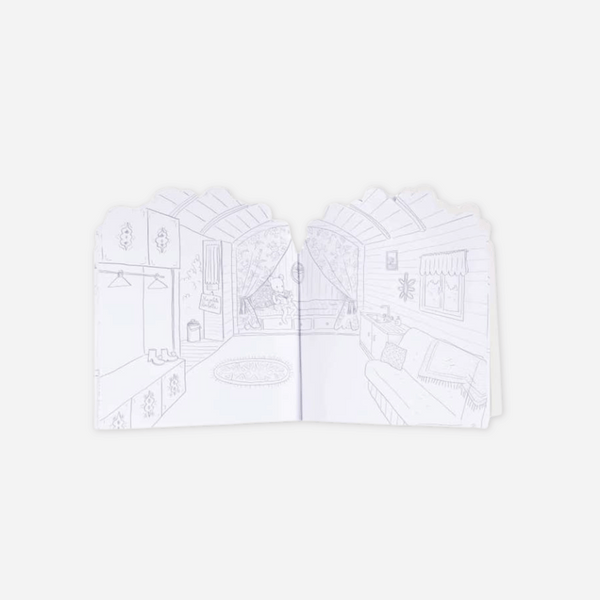 Moulin Roty - Coloring Book & Assorted Stickers - The Big Family