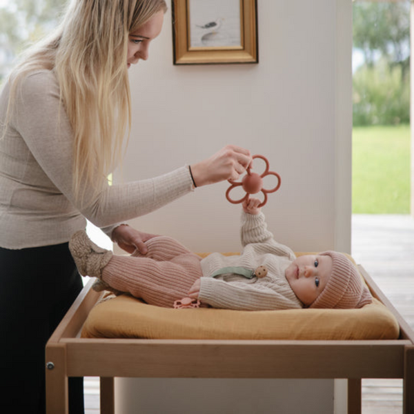 Mushie - Daisy Rattle Teether