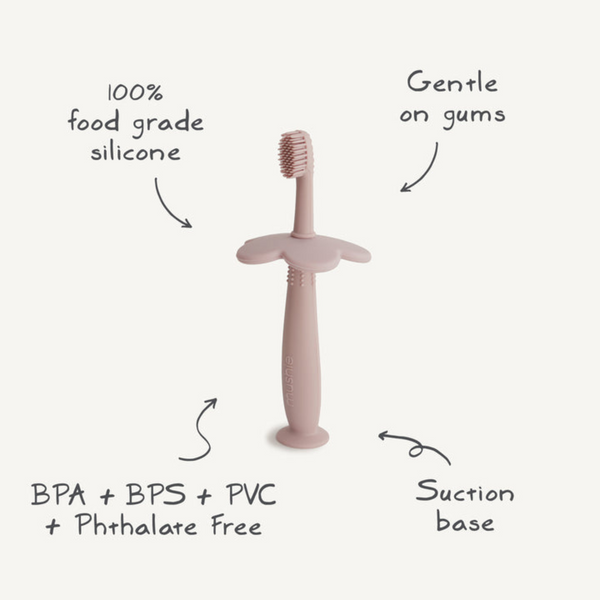 Mushie - Flower Training Toothbrush - Soft Lilac