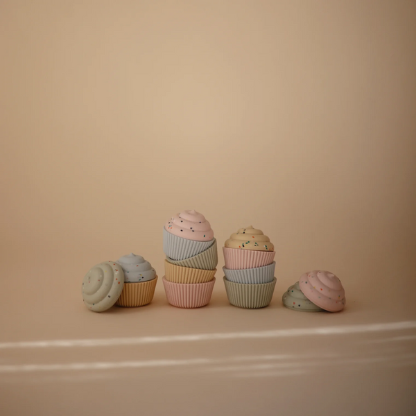 Mushie - Mix and Match Cupcake Toy - Multi