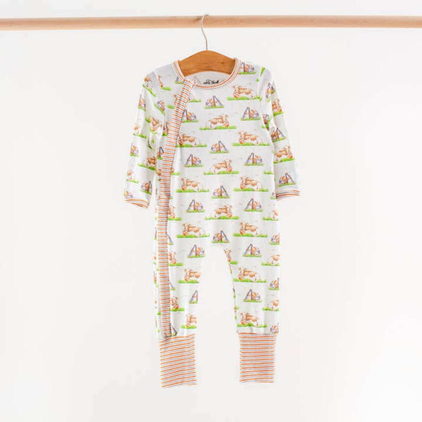 Nola Tawk - Organic Cotton Kids Zip Up Sleeper - Mascot Mania / Texas