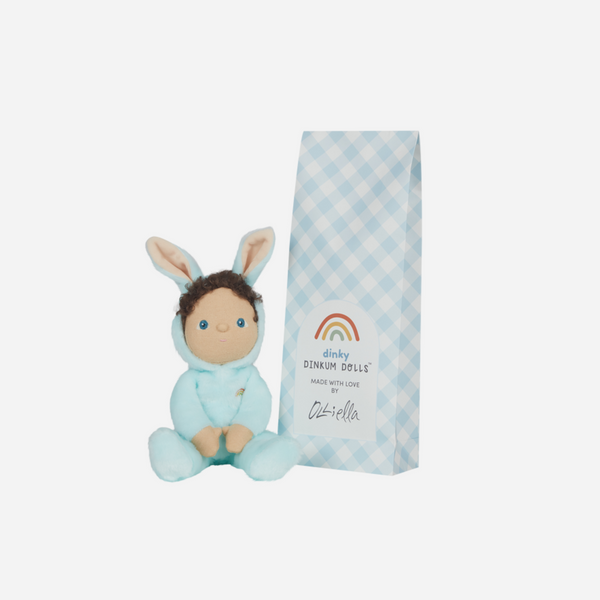 Olli Ella - Dinky Dinkums - Fluffle Family - Basil Bunny - Misty Blue
