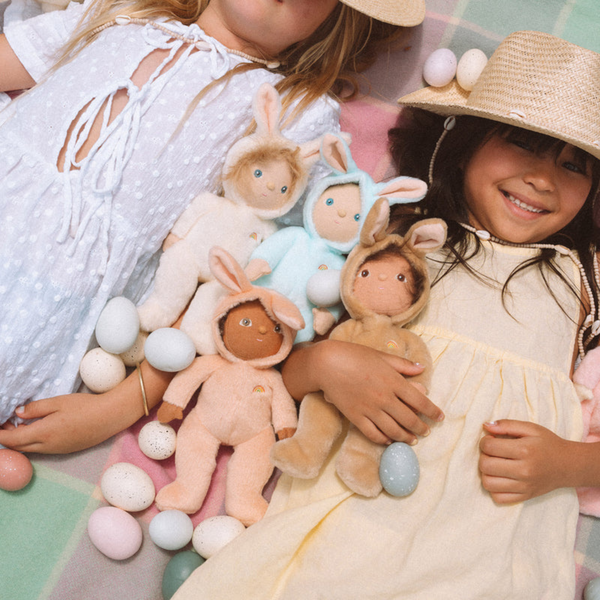 Olli Ella - Dinky Dinkums - Fluffle Family - Basil Bunny - Misty Blue