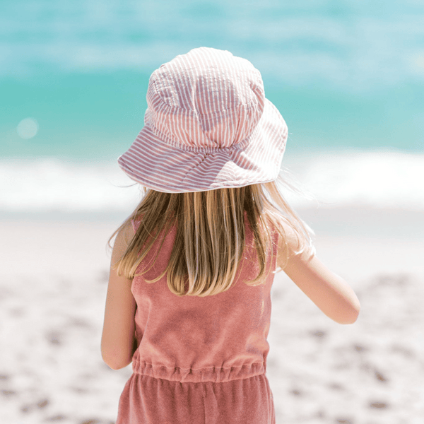 Pehr - Seersucker Bucket Hat - Anchor Red