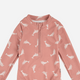 Petit Lem - Dolphin Print on Wild Rose Long-Sleeve One-Piece Swimsuit