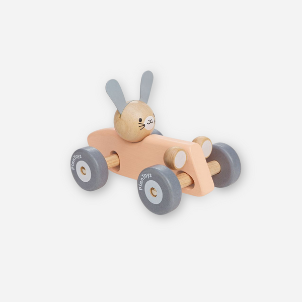 Plan Toys - Bunny Racing Car - Pink
