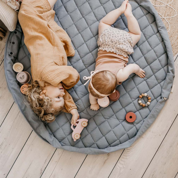 Play & Go - Organic Babymat - Dusty Blue