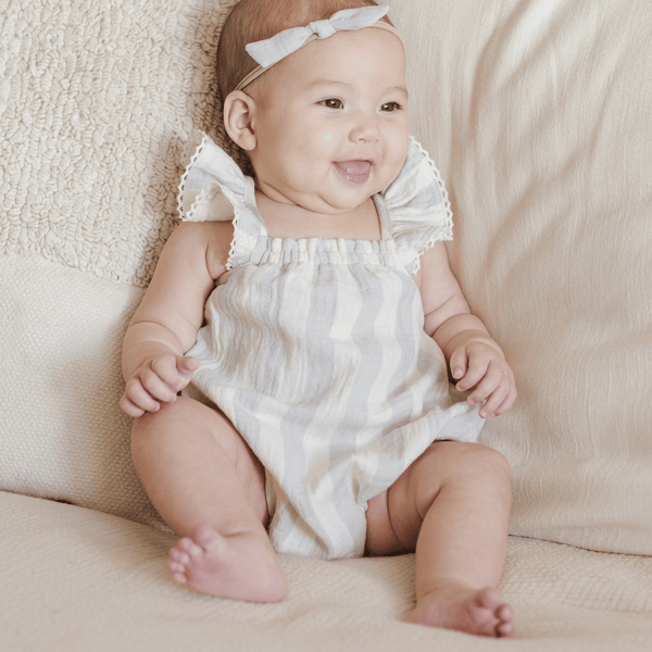 Quincy Mae - Bonnie Romper - Sky Stripe